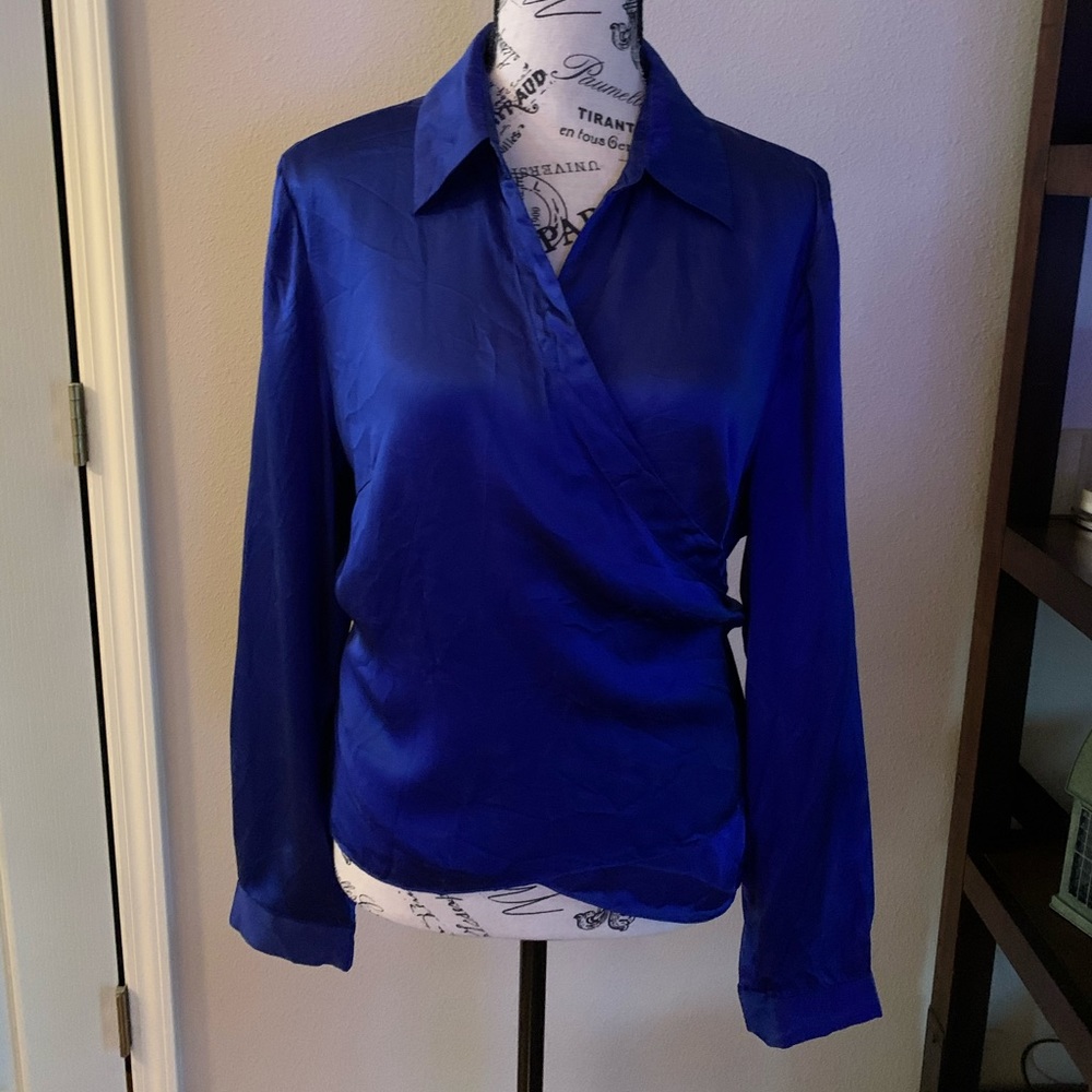 Beautiful wraparound silk blouse